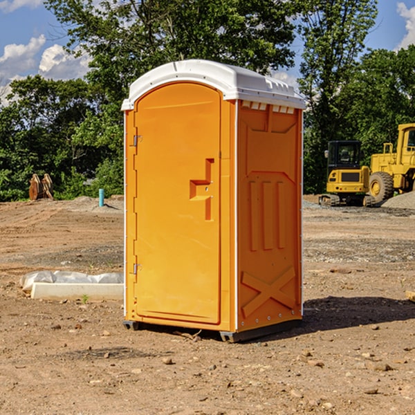 how often are the porta potties cleaned and serviced during a rental period in Hall IL